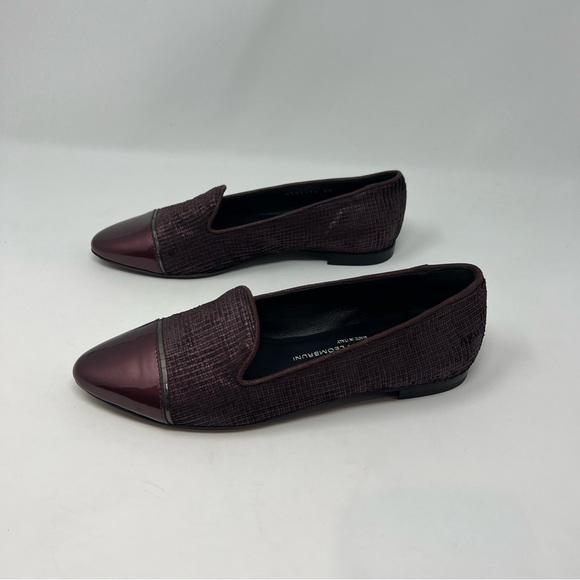 AGL Metallic Leather Flats Shoes Women Size 6 Holiday Winter Work Travel - Picture 4 of 8